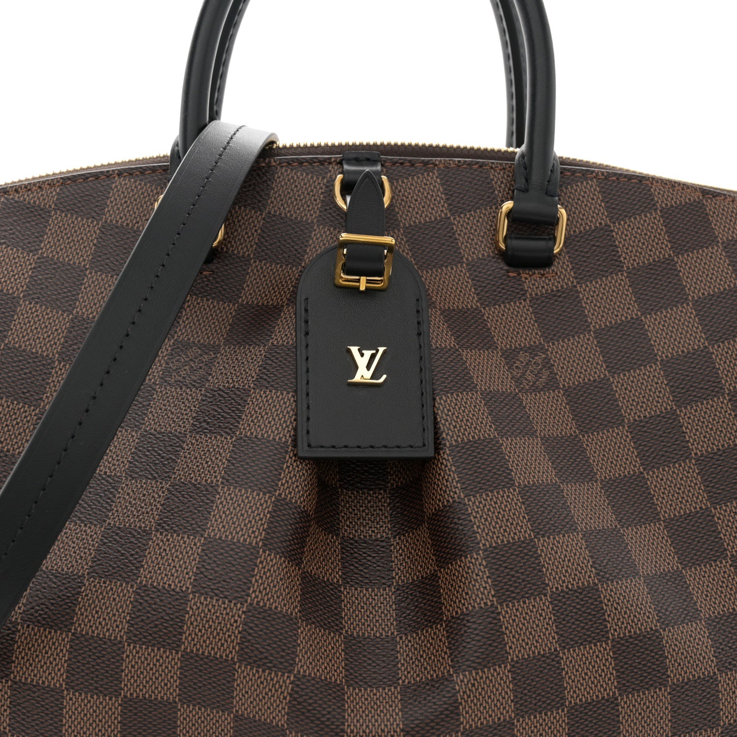 Louis Vuitton Damier Ebene Odeon Tote MM Black 7 of 9