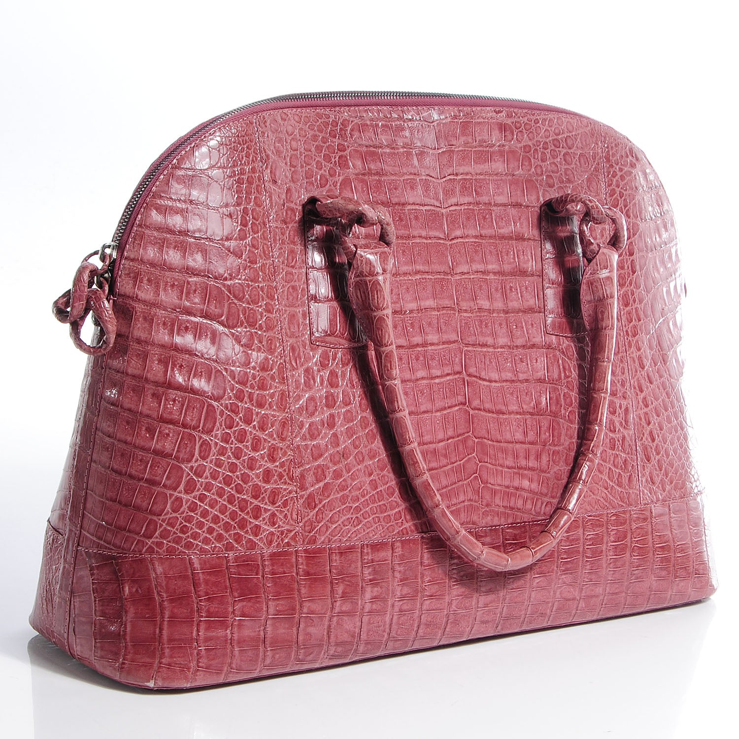 Nancy Gonzalez Crocodile Tote Pink 3 of 7