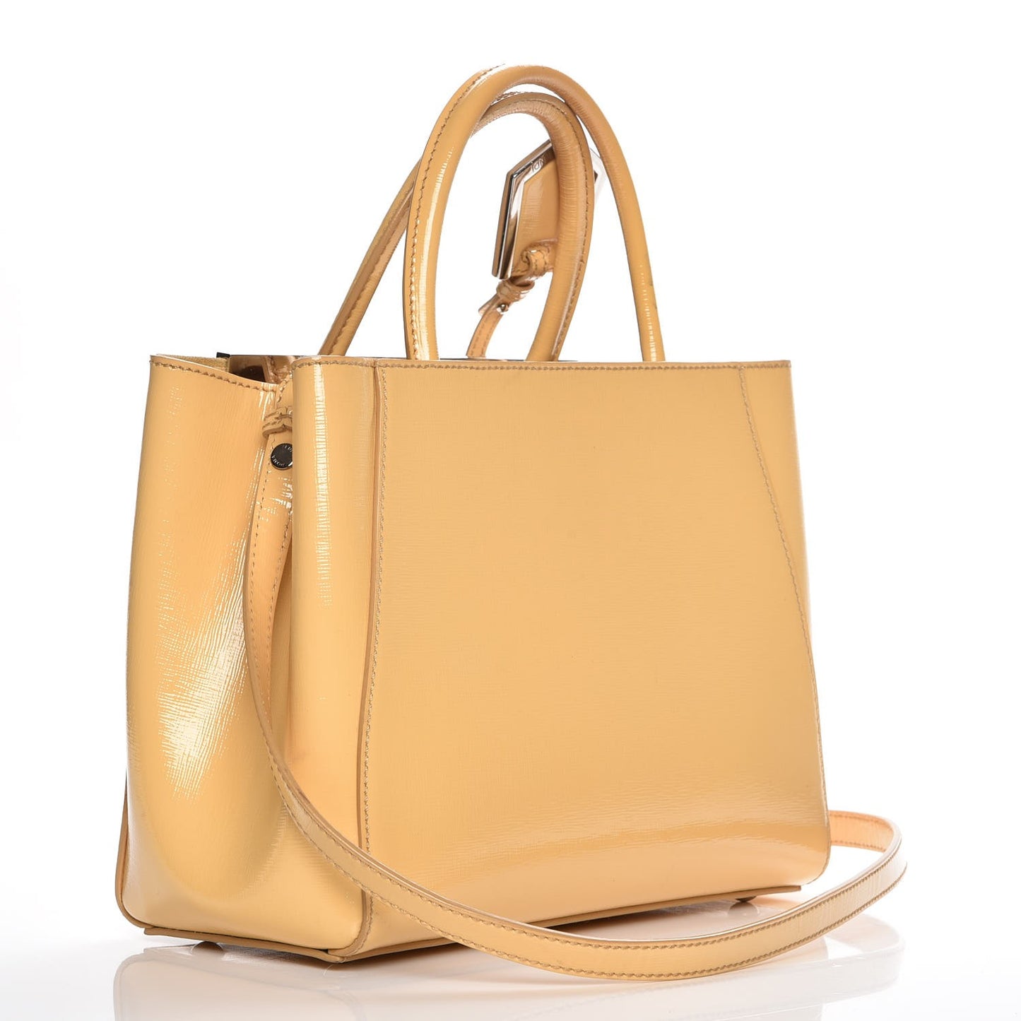 Vitello Vernice Camoscio Petite 2Jours Tote Alchemy Yellow