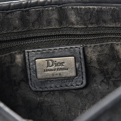 Christian Dior Lambskin Laser Cut Saddle Bag Black 5 of 13