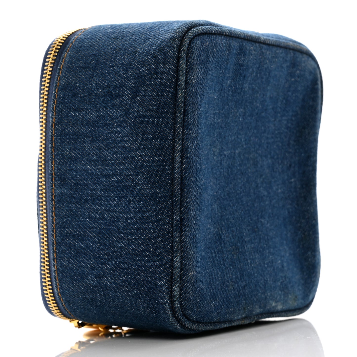 Denim Vanity Cosmetic Case Blue