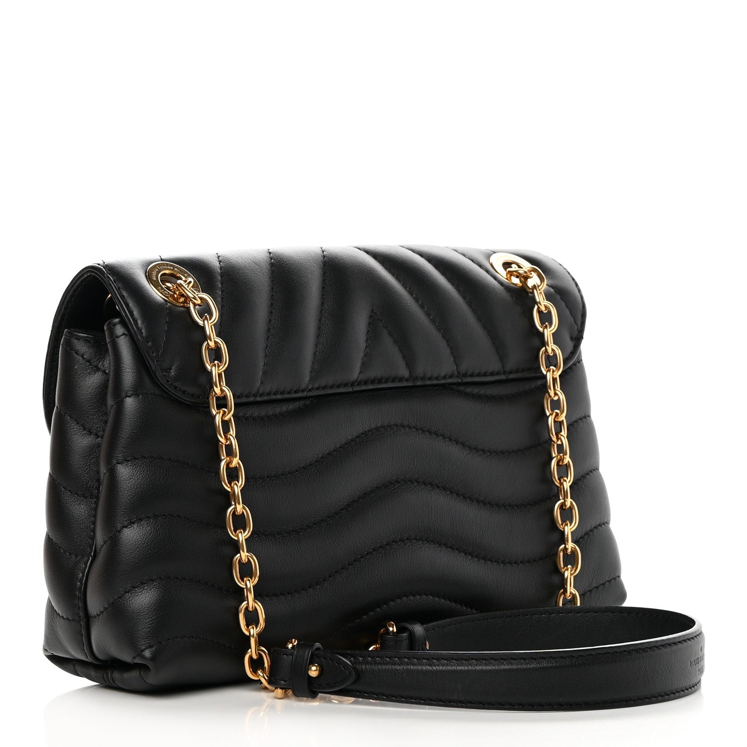 Louis Vuitton Calfskin LV New Wave Chain Bag Black 3 of 13