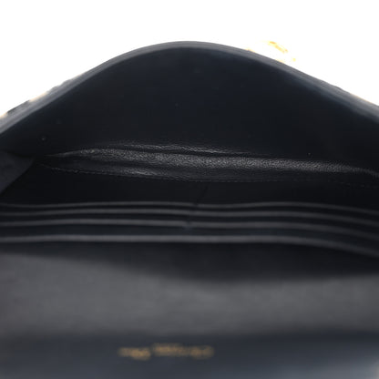 Christian Dior Oblique Saddle Chain Wallet Blue 6 of 14