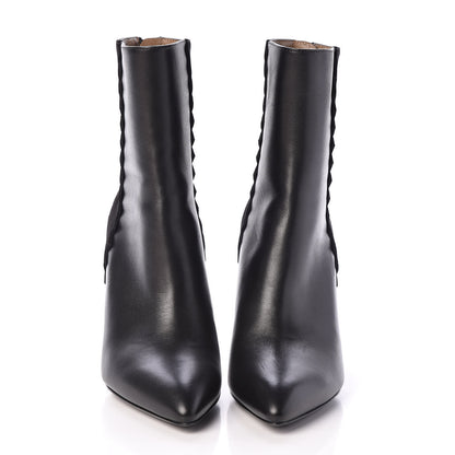 Hermes Calfskin Velvet Goatskin Womens Proof Low Boot 37 Black 2 of 9