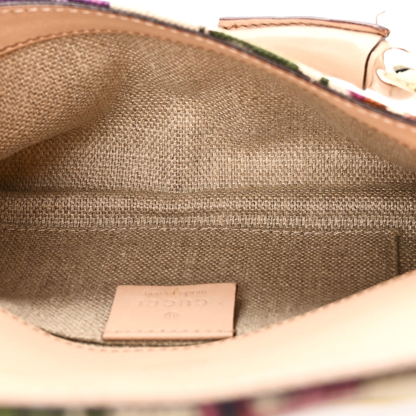 Canvas Flora Floral Horsebit Clutch