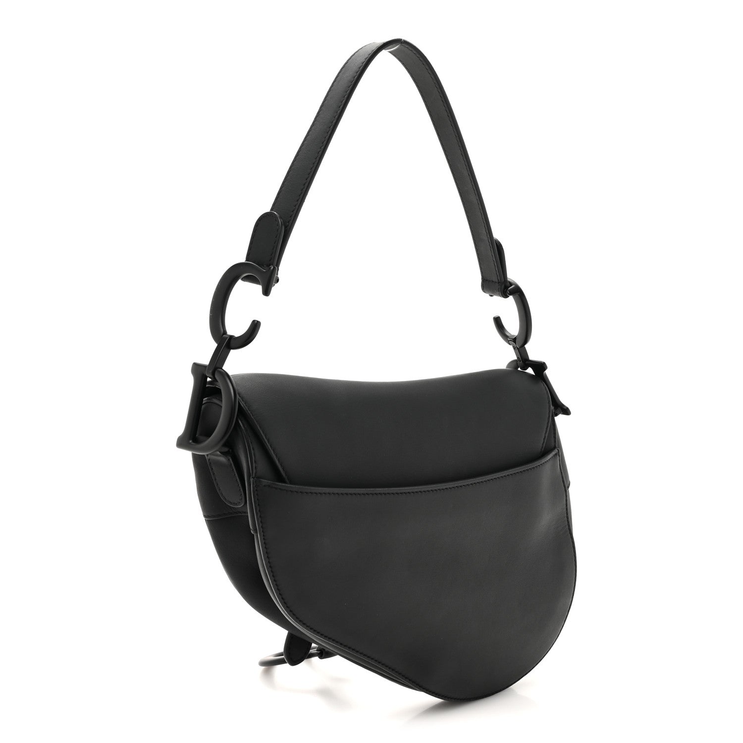 Christian Dior Ultra Matte Calfskin Saddle Bag Black 3 of 13