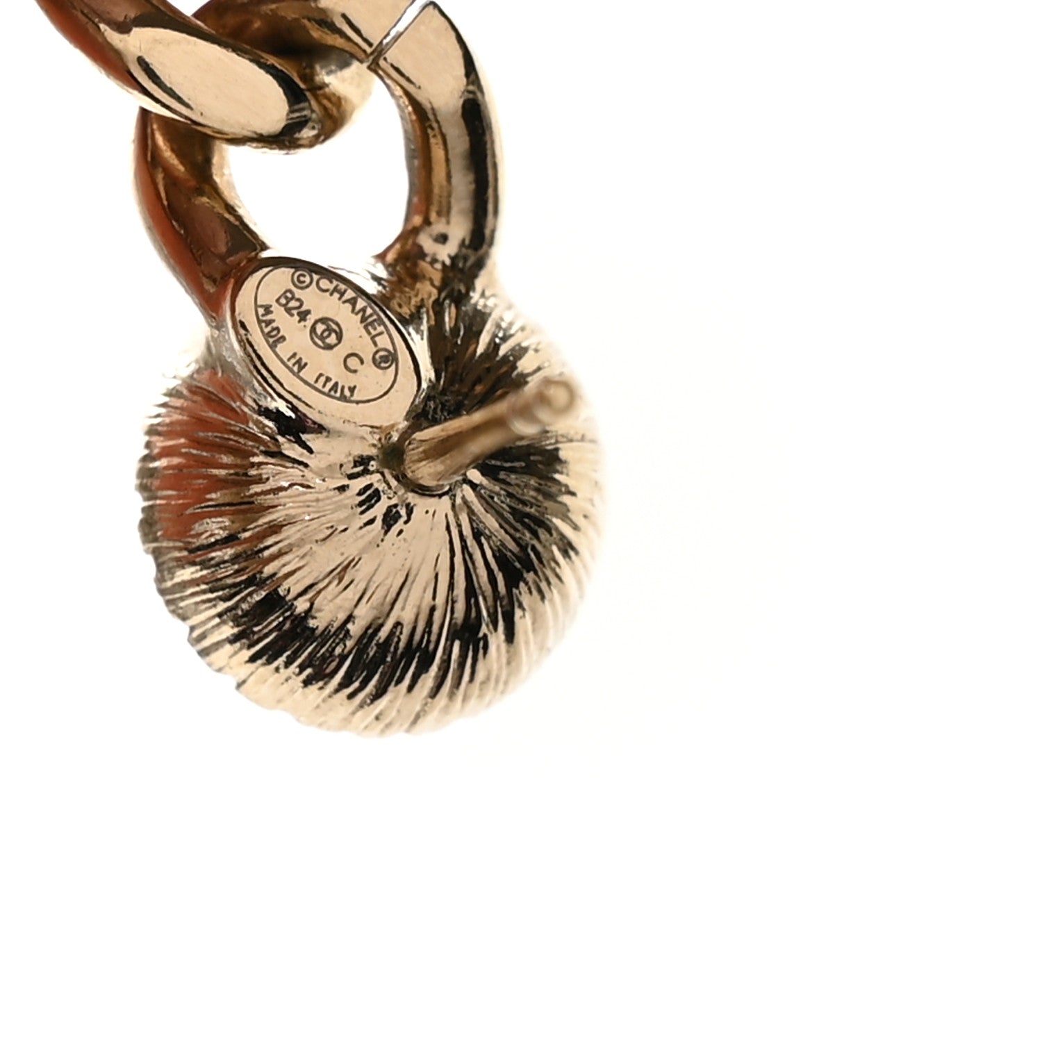Chanel Crystal CC Chain Drop Earrings Gold 4 of 4