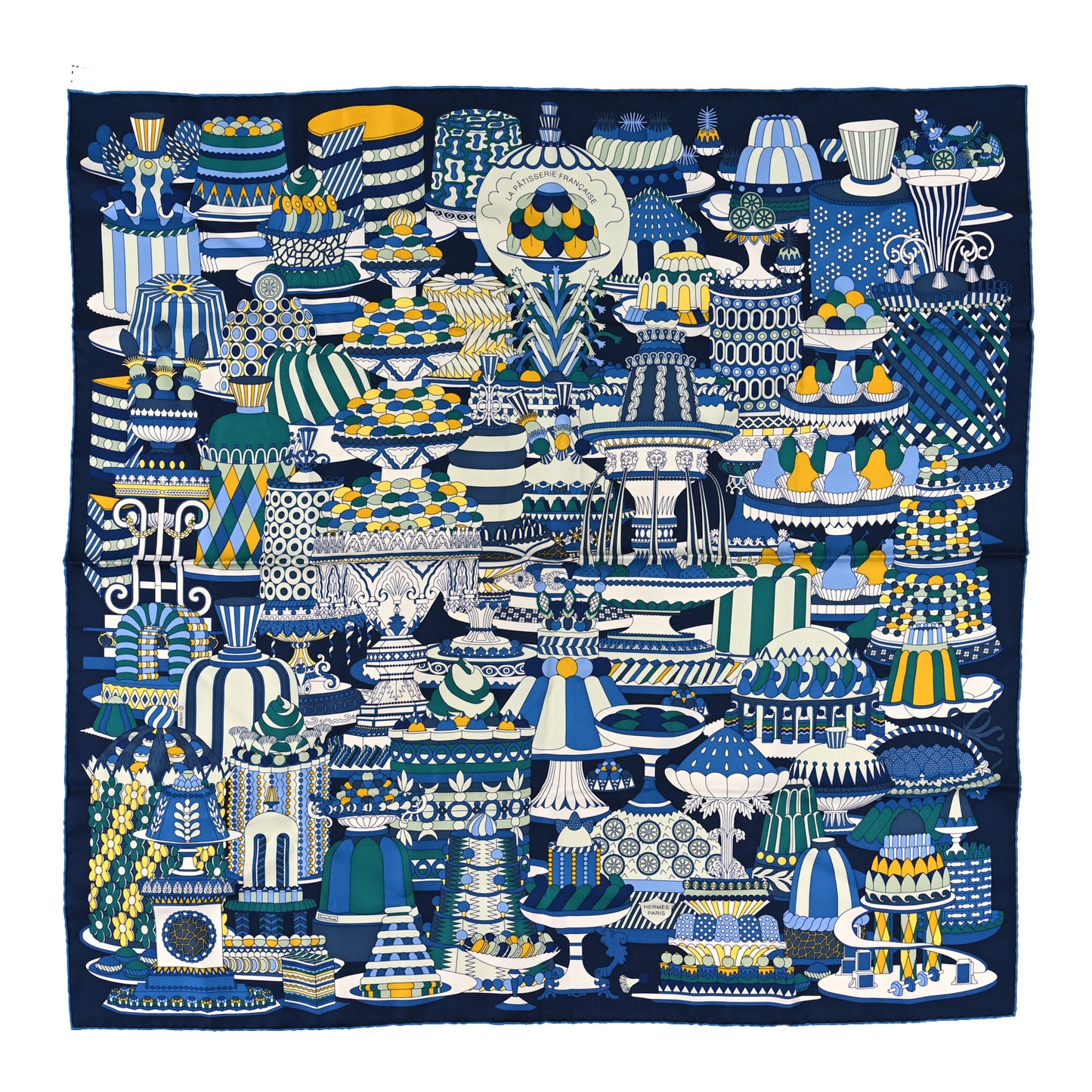 Silk La Patisserie Francaise Scarf 90