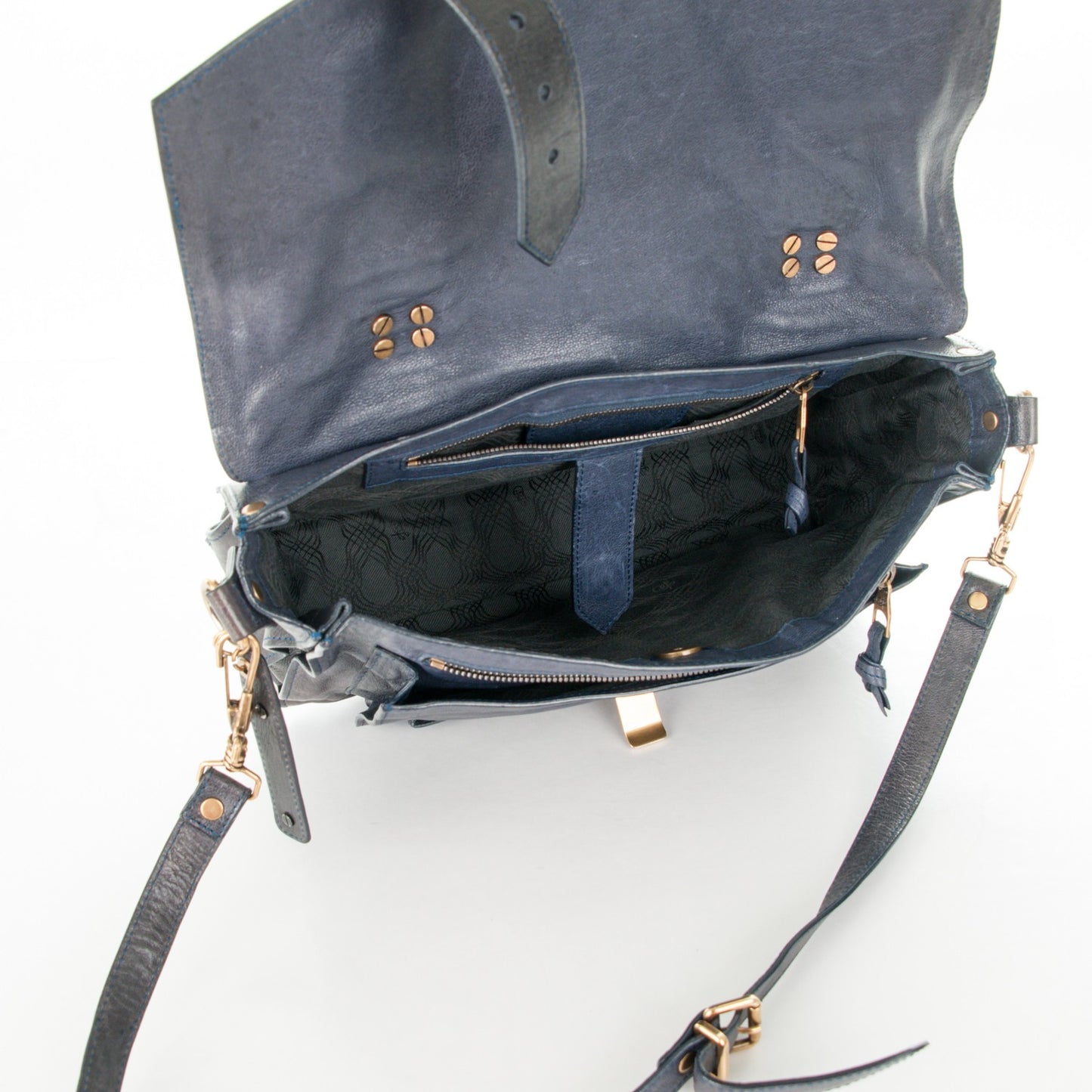 Lambskin Medium PS1 Satchel Midnight