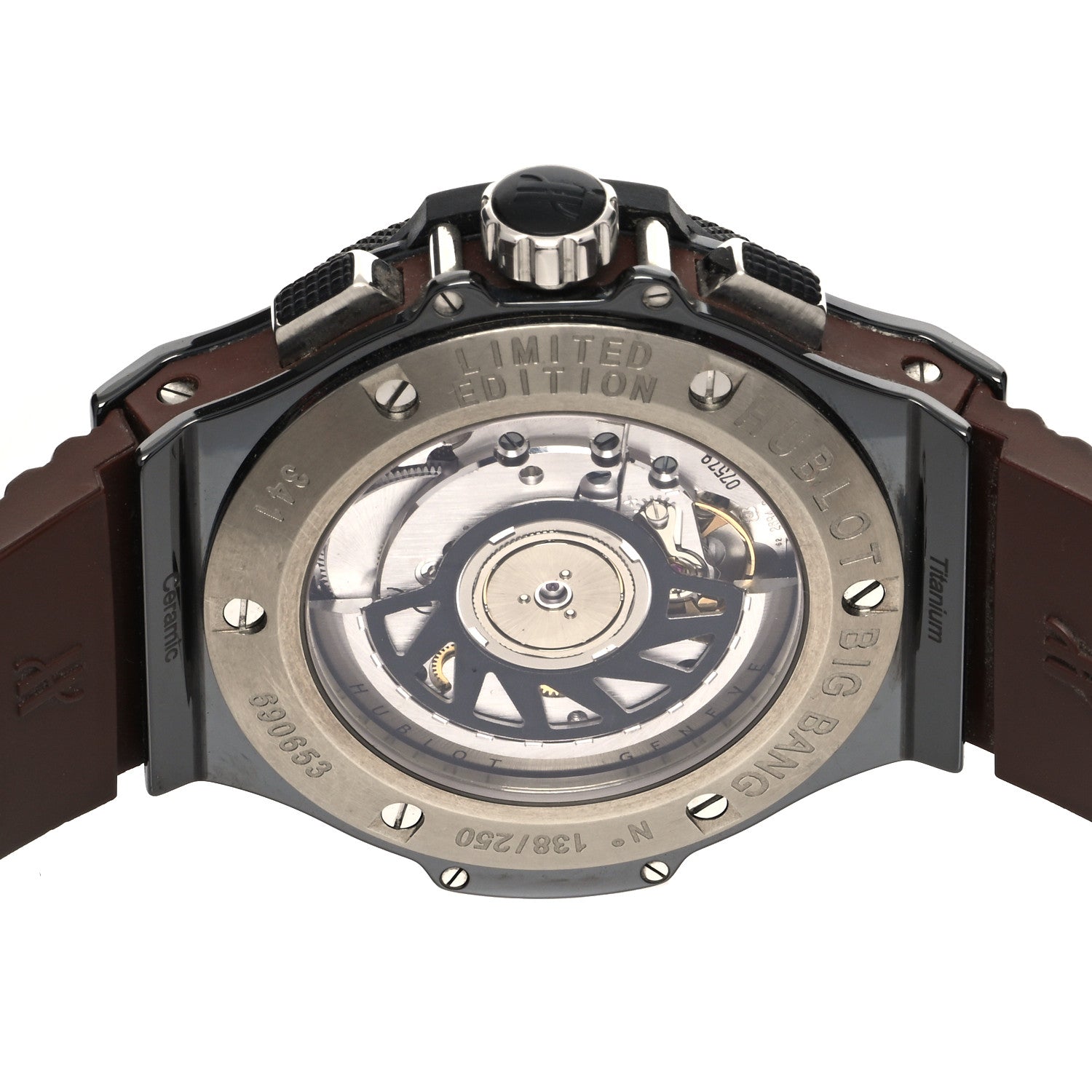 Hublot Ceramic Carbon Fiber Rubber 41mm Big Bang Automatic Watch Brown 341.CB.1001.RX 4 of 4
