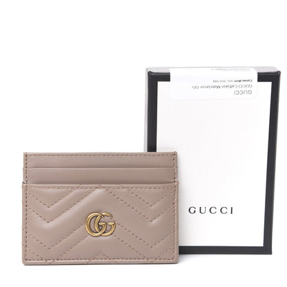 Gucci Calfskin Matelasse GG Marmont Card Holder Porcelain Rose 7 of 7