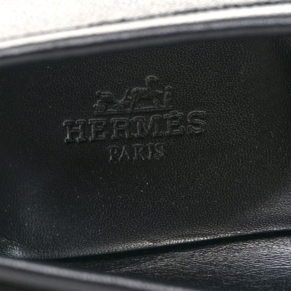 Hermes Goatskin Womens Royal Loafers 36 Black 8 of 8