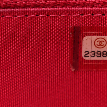 Chanel Caviar Quilted Small Boy Zip Around Wallet Fuchsia 8 of 10