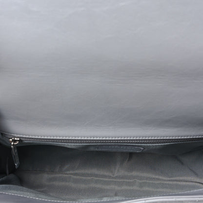 Chanel Crumpled Calfskin Large Chain All Over Flap Grey 4 of 7