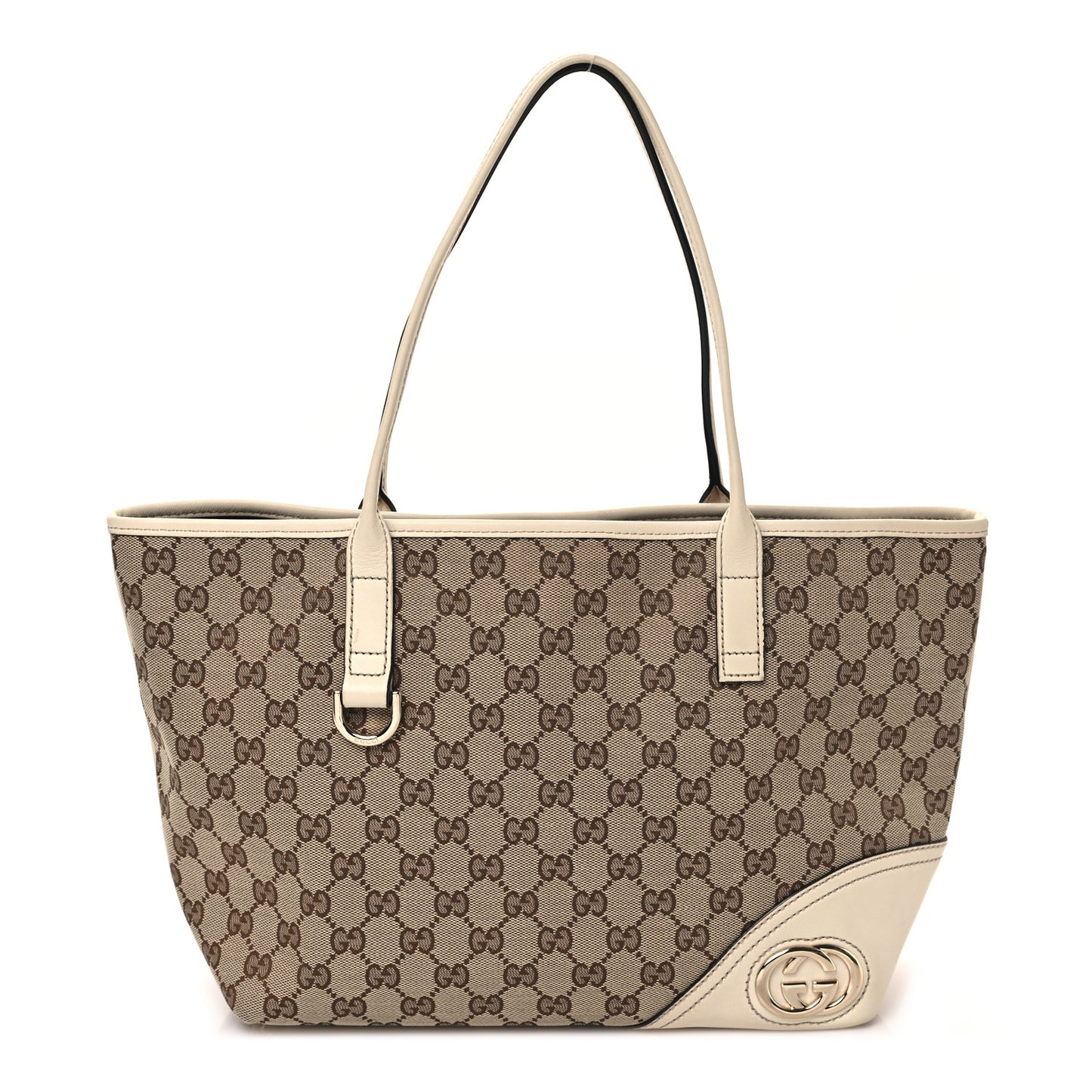 Monogram Medium New Britt Tote Off White