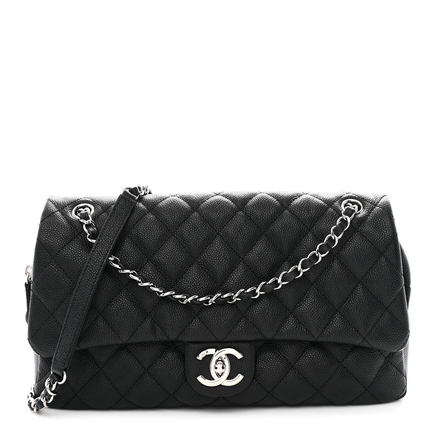 Chanel Caviar Quilted Jumbo Easy Flap Black 1 of 11