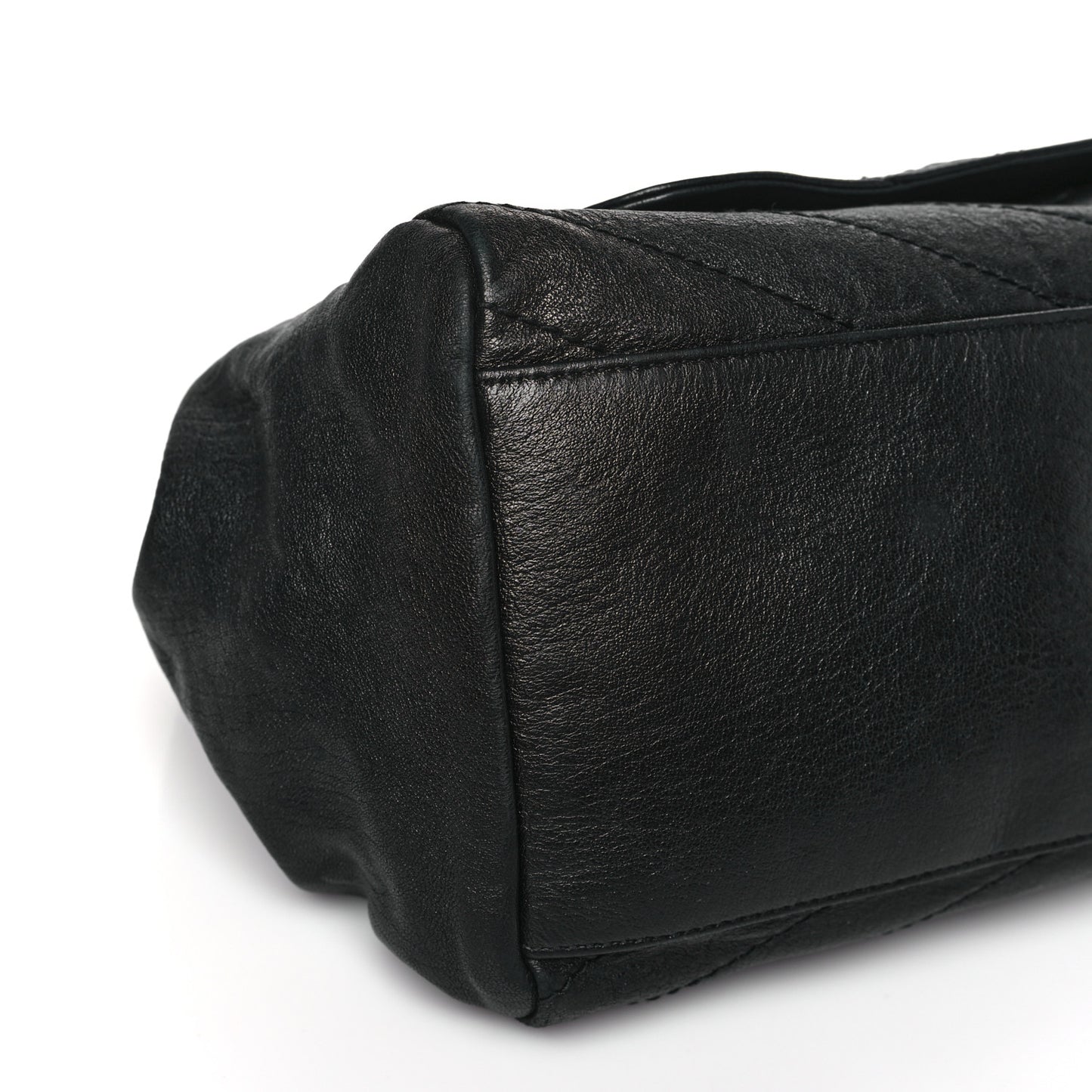 Vintage Lambskin Chevron Monogram Medium Nolita Black