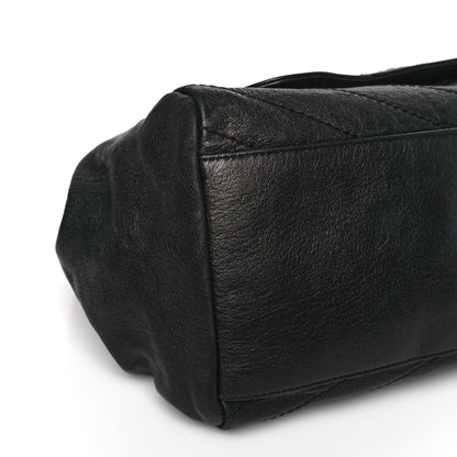 Saint Laurent Vintage Lambskin Chevron Monogram Medium Nolita Black 8 of 9