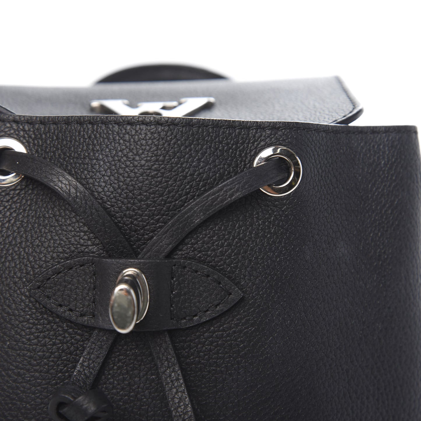 Calfskin Lockme Mini Backpack Black
