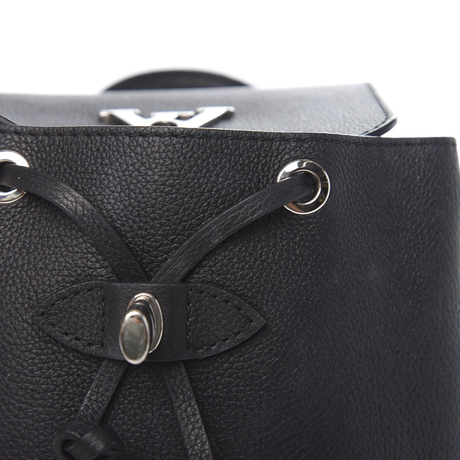 Louis Vuitton Calfskin Lockme Mini Backpack Black 9 of 14