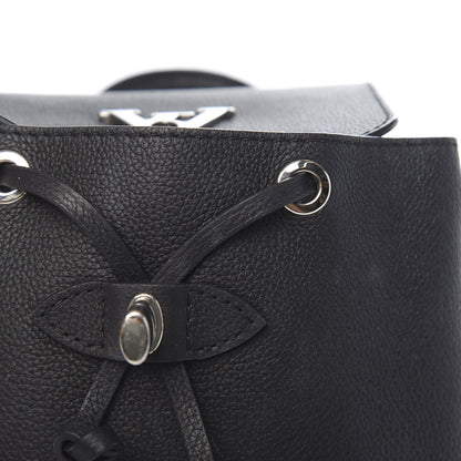 Louis Vuitton Calfskin Lockme Mini Backpack Black 9 of 14