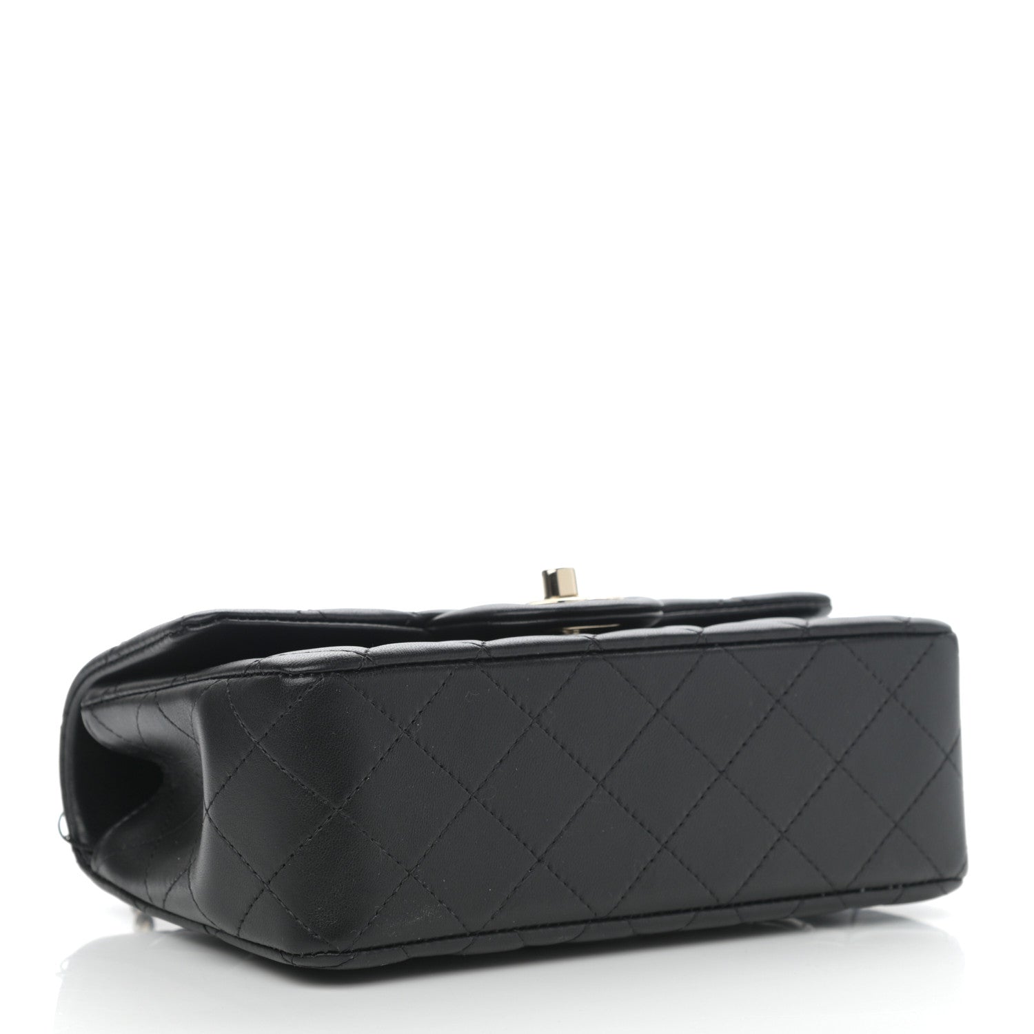 Chanel Lambskin Quilted Mini Top Handle Rectangular Flap Black 4 of 9
