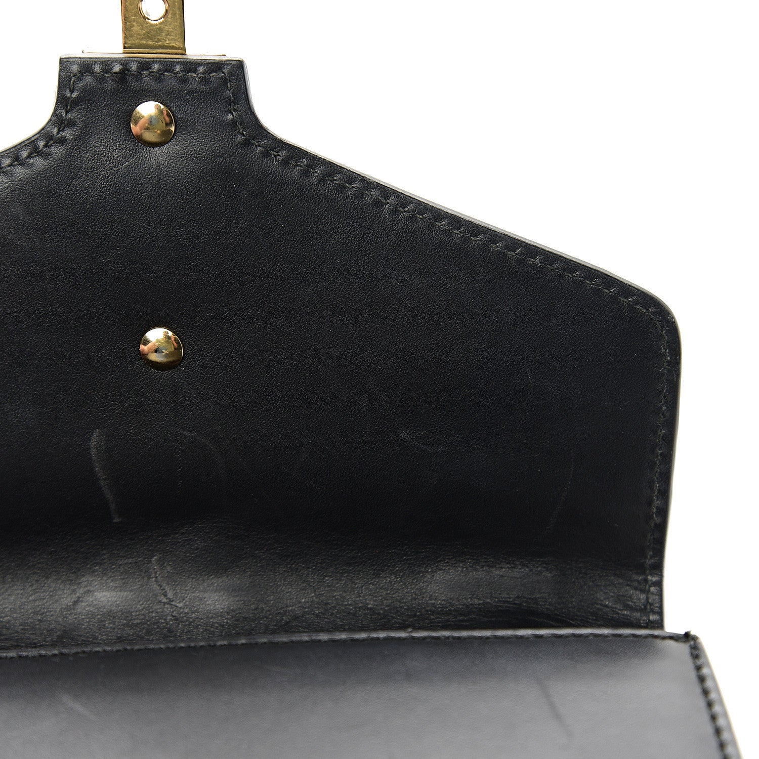Gucci Calfskin Mini Sylvie Chain Shoulder Bag Black 9 of 17