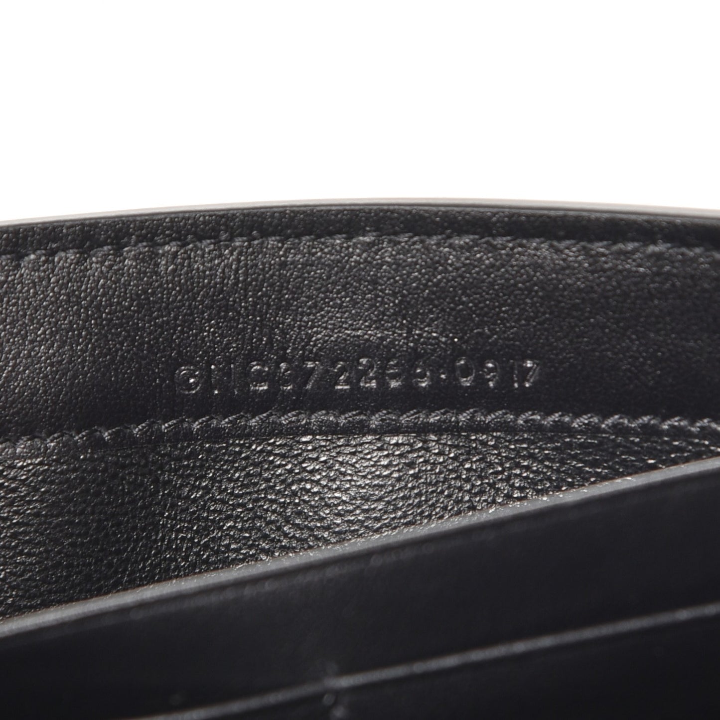 Calfskin Crocodile Embossed Large Monogram Flap Wallet Black