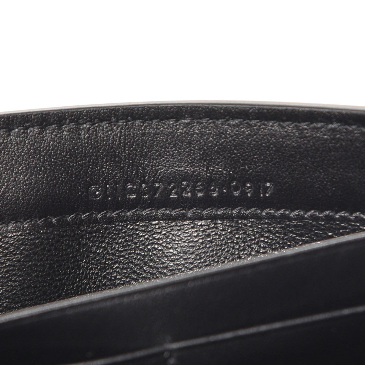 Saint Laurent Calfskin Crocodile Embossed Large Monogram Flap Wallet Black 7 of 7