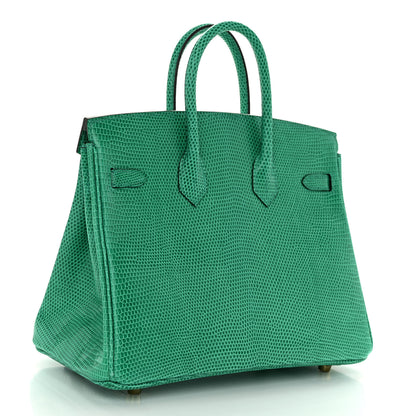 Hermes Lizard Birkin 25 Menthe 2 of 12
