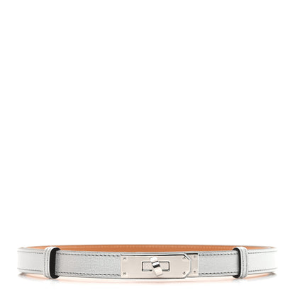 Hermes Metallic Chevre Chamkilight Kelly Belt Argent 1 of 4