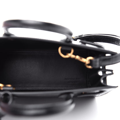 Saint Laurent Calfskin Crocodile Embossed Nano Sac De Jour Black 5 of 10