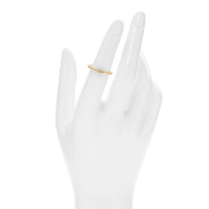 Gucci 18K Yellow Gold Turquoise Ouroboros Snake Ring 49 5 2 of 4