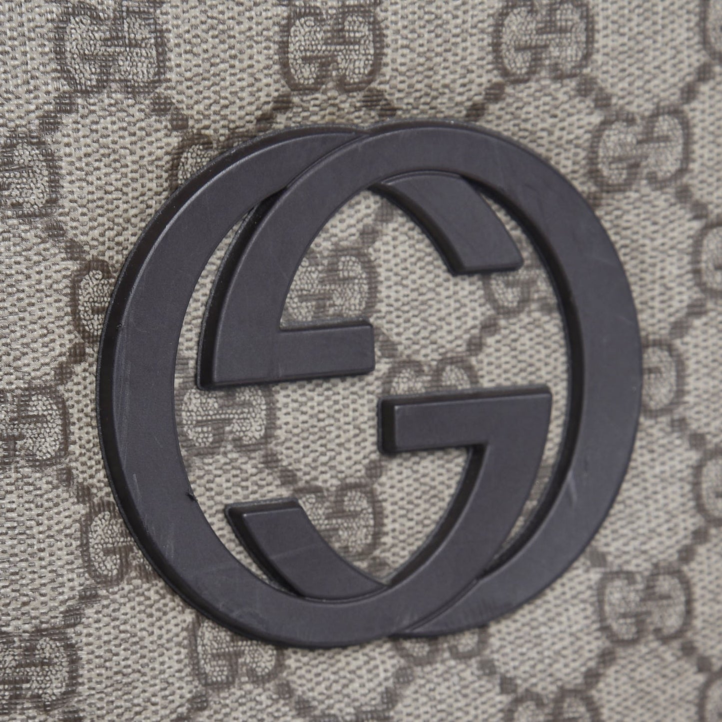 GG Plus Monogram Small Interlocking G Trolley Brown