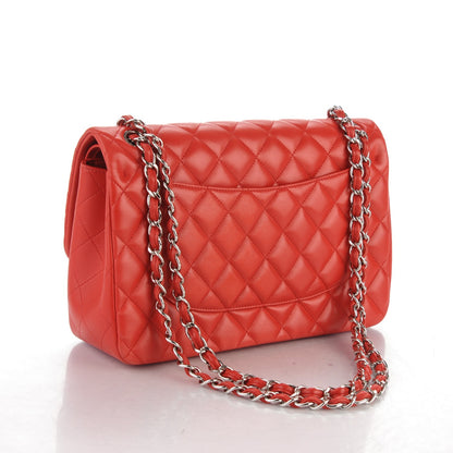 Chanel Lambskin Quilted Jumbo Double Flap Red 3 of 7