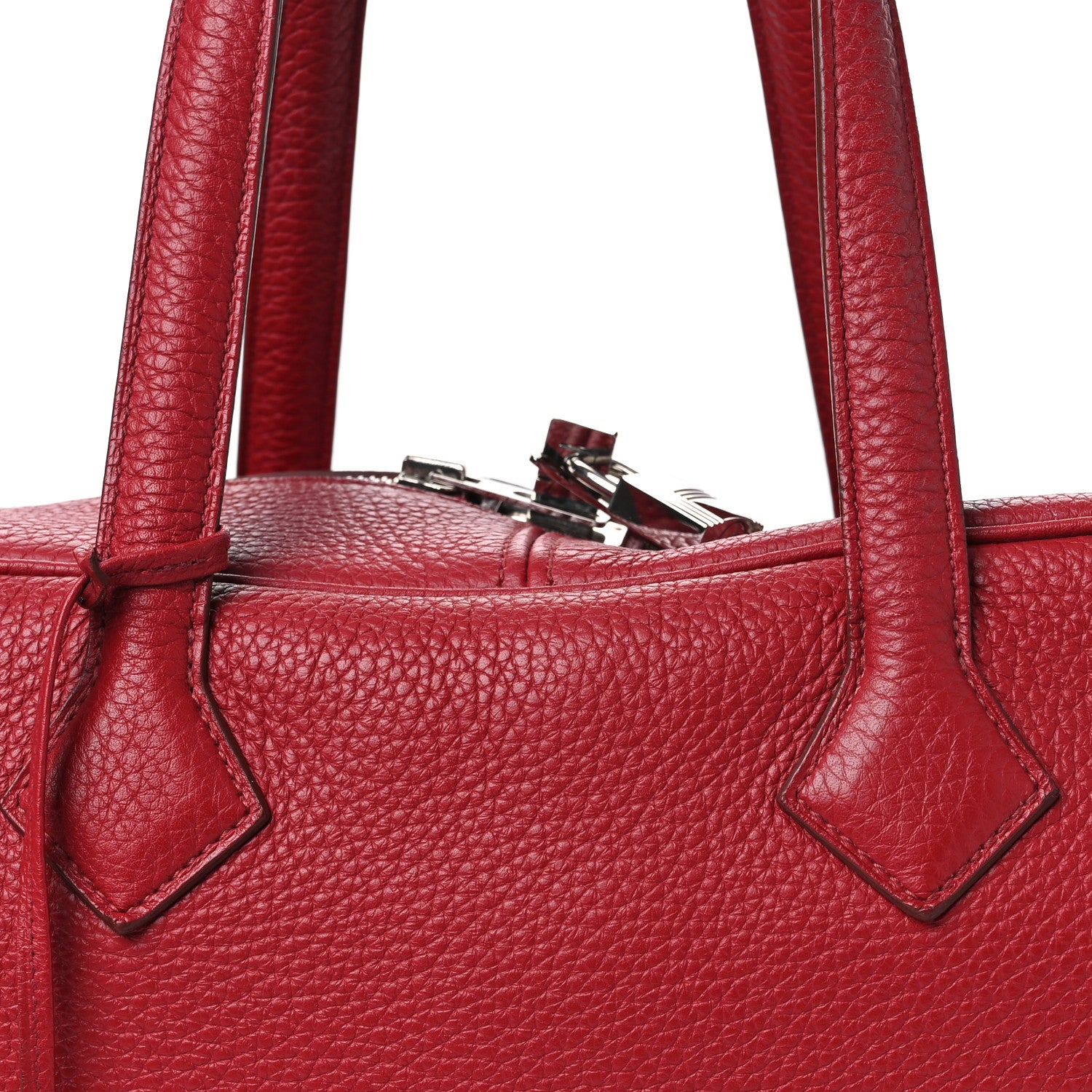 Hermes Taurillon Clemence Victoria II 35 Rouge Garance 7 of 13