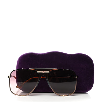 Gucci Metal Square Frame Sunglasses GG0739S Brown 8 of 8