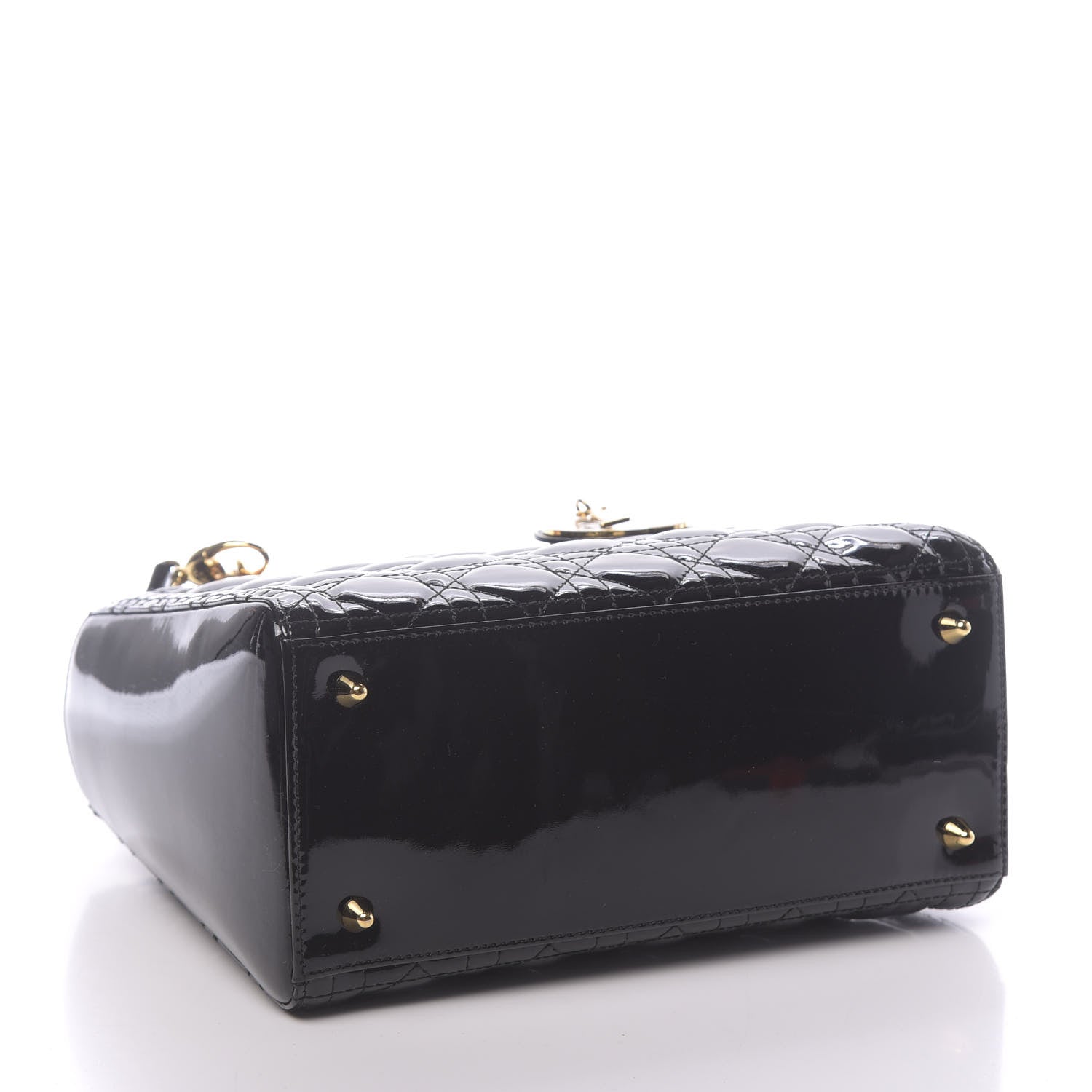 Christian Dior Patent Cannage Medium Lady Dior Black 5 of 11