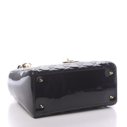 Christian Dior Patent Cannage Medium Lady Dior Black 5 of 11