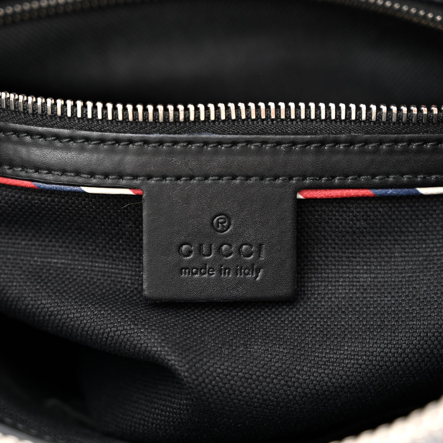GG Supreme Monogram Night Courrier Flat Messenger Bag Black Multicolor