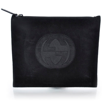 Gucci Suede GG Pouch Black 1 of 8