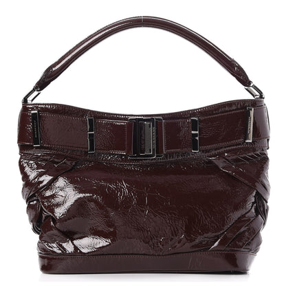 Burberry Patent Small Healy Knot Hobo Plum 1 of 11