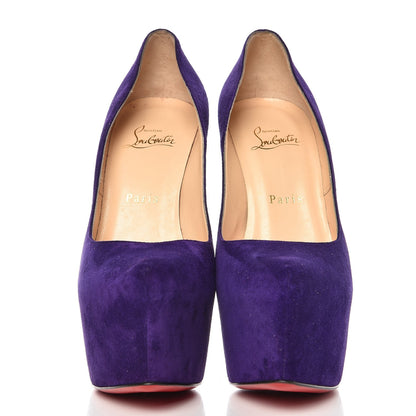 Christian Louboutin Suede Daffodile 160 Pumps 38 Violet 3 of 7
