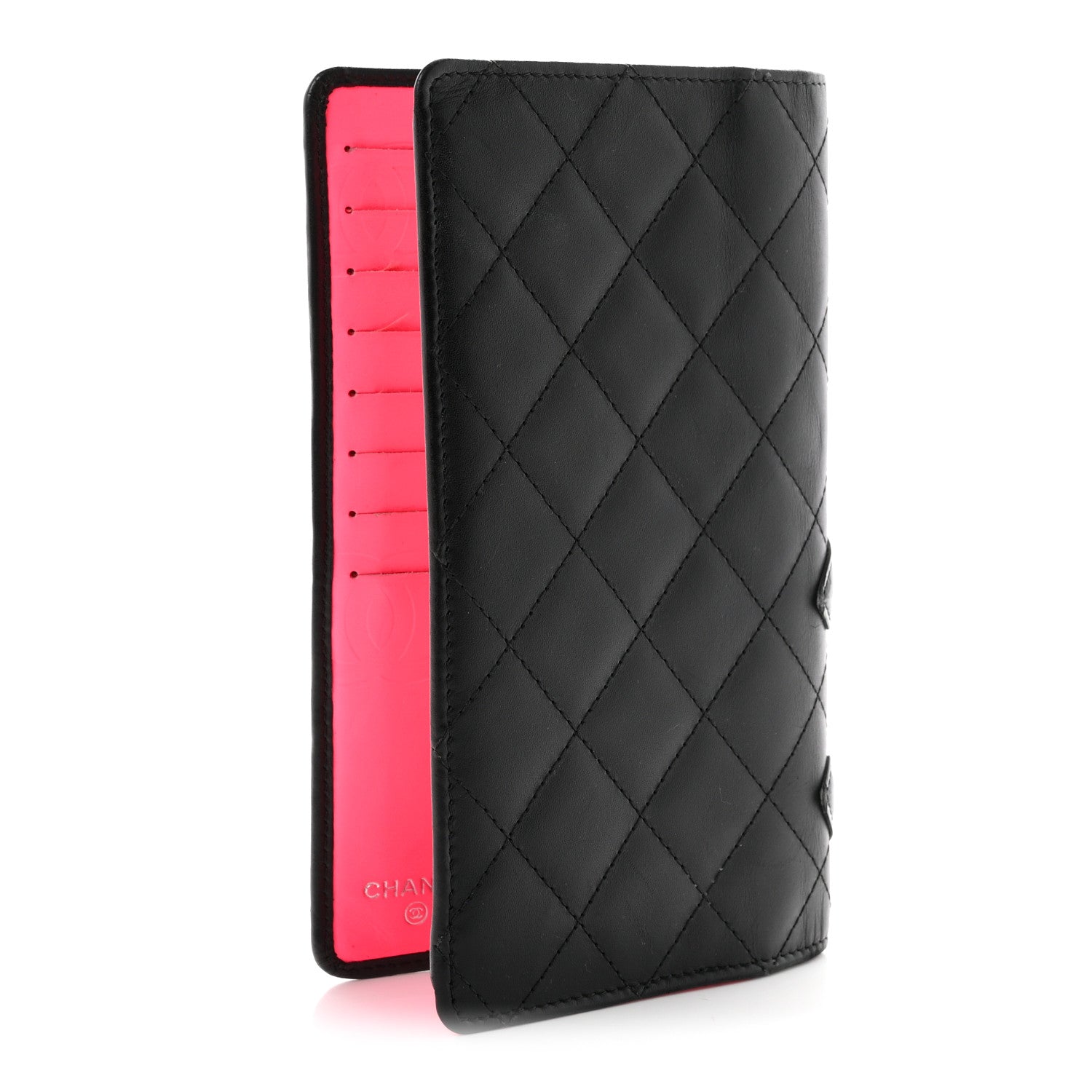 Chanel Calfskin Quilted Cambon Yen Wallet Black 3 of 8