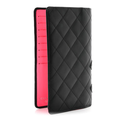Chanel Calfskin Quilted Cambon Yen Wallet Black 3 of 8
