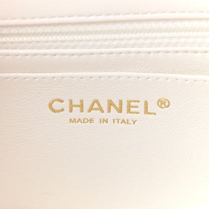 Chanel Lambskin Quilted Mini Rectangular Flap White 6 of 11