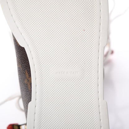 Louis Vuitton Calfskin Patent Monogram Stellar Sneaker Boots 35.5 Rouge 8 of 12