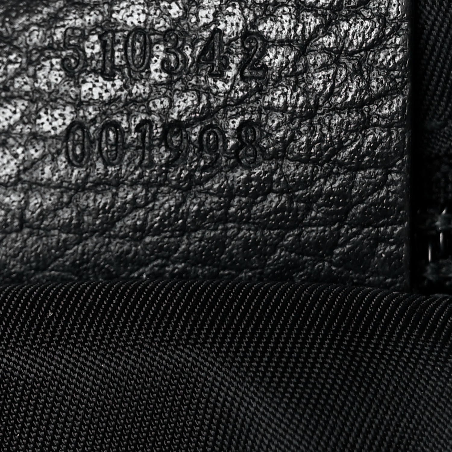 Gucci Nylon Monogram Dollar Calfskin Flat Messenger Bag Black 7 of 9
