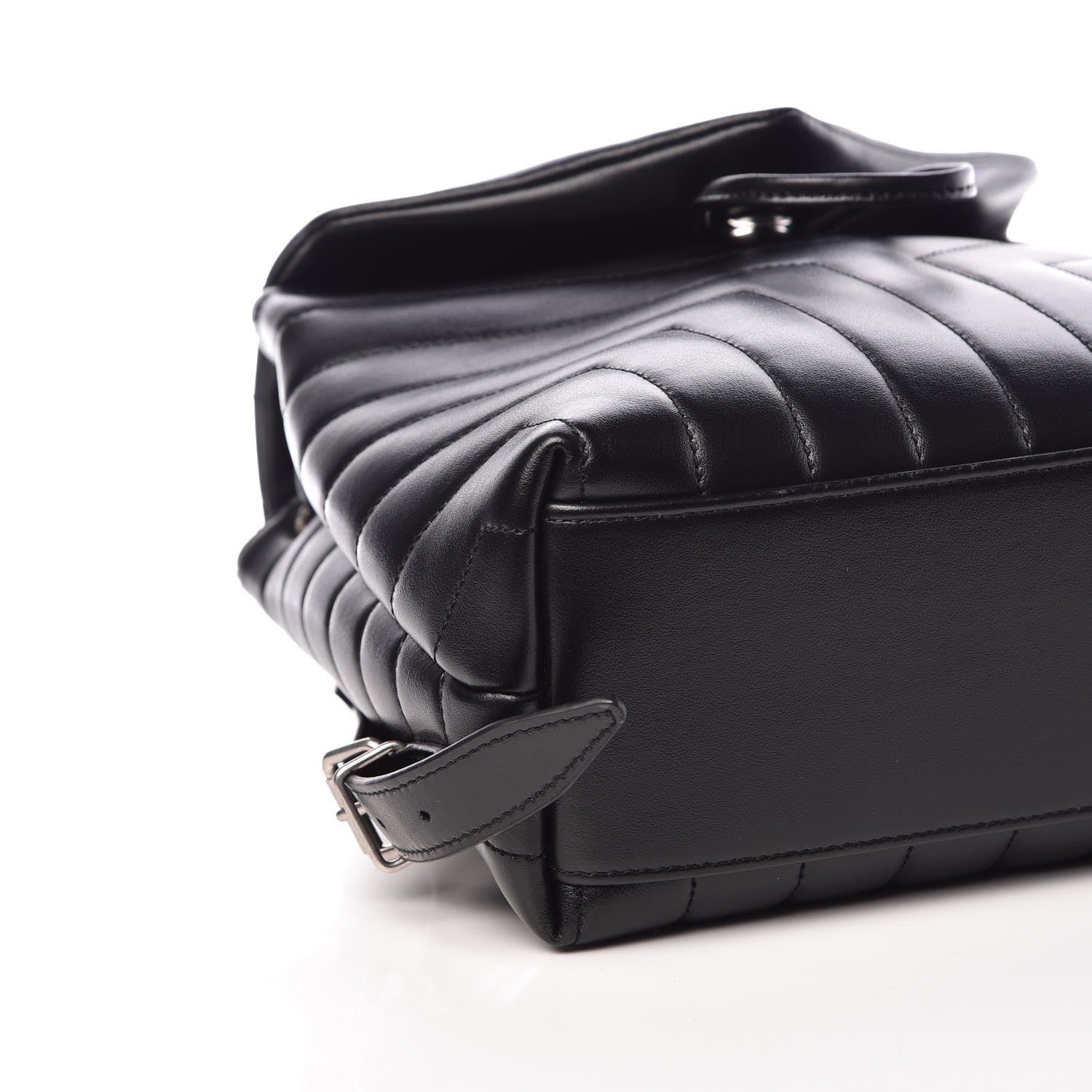 Saint Laurent Calfskin Y Quilted Monogram Small Loulou Backpack Black 8 of 10