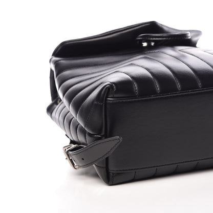 Saint Laurent Calfskin Y Quilted Monogram Small Loulou Backpack Black 8 of 10